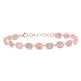 0.46ct 14k Rose Gold Diamond Pave Bracelet